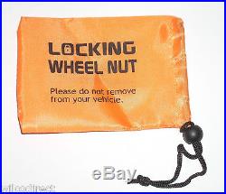 100 Fluorescent Locking Wheel Nut / Bolt / Key Bags Handy Sting Bag Bundle Pack
