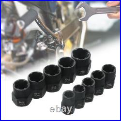 10Pcs Grip & Twist Sockets Locking Wheel Nut Remover Damaged Rounded Bolts UK