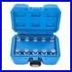 10 Piece Locking Wheel Nut Remover Key for VW 17mm Socket 10-21pt CRV Set