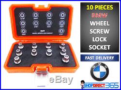 10pc BMW MASTER LOCKING WHEEL NUT KEY SET Tamper Proof Spline Bit Socket CT3985