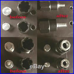 11pc Twist Sockets Locking Wheel Nut Remover Non Slip Broken Studs Rounded Bolts