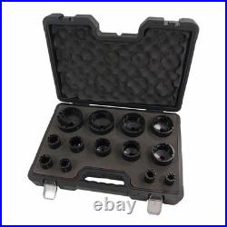 13 Piece Grooved Locking Wheel Nut Remover Socket Set Inside Tooth 18mm 80mm