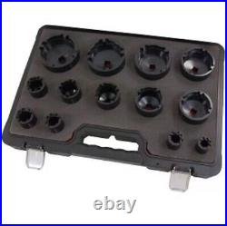 13 Piece Grooved Locking Wheel Nut Remover Socket Set Inside Tooth 18mm CT4605