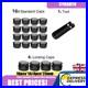 16P 17mm BLACK ALLOY WHEEL NUT COVERS + 4P Locking CAPS UNIVERSAL FOR ANY CAR