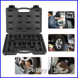 16X Vehicle Wheel Locking Lug Nut Master Kit Lock Key Removal Tool Set