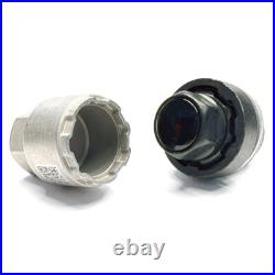 16 Genuine Land Rover OEM Wheel Nuts + 4 Locks 14x1.50 Black DEFENDER 110