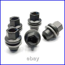 16 Genuine Land Rover OEM Wheel Nuts + 4 Locks 14x1.50 Black DEFENDER 90