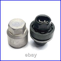 16 Genuine Land Rover OEM Wheel Nuts + 4 Locks 14x1.50 Black DEFENDER 90