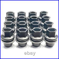 16 Genuine Land Rover OEM Wheel Nuts + 4 Locks 14x1.50 Black VOGUE L405