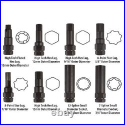 16pcs Locking Lug Nut Master Wheel Lock Kit