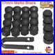 17mm Matte Black Nut Caps + 4x Locking Wheel Nut Covers + Removal Tool Audi BMW