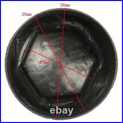 17mm Matte Black Nut Caps + 4x Locking Wheel Nut Covers + Removal Tool Audi BMW