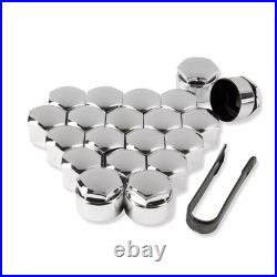 17mm Silver Alloy Wheel Nut Bolt Covers Caps Universal For Any Car Locking 20X