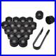 17mm WHEEL NUT BOLT COVERS LOCKING CAPS GLOSS BLACK Audi A1 A3 A4 A5 A6 A7