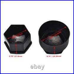 17mm WHEEL NUT BOLT COVERS LOCKING CAPS GLOSS BLACK Audi A1 A3 A4 A5 A6 A7