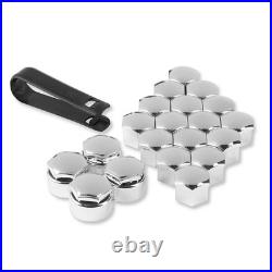 17mm WHEEL NUT BOLT COVERS LOCKING CAPS SET ROUND For Audi A1 A3 A4 A5 A6 A7