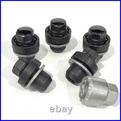 18 Genuine Land Rover OEM Wheel Nuts + 5 Locks 14x1.50 MY23 Black DEFENDER 90
