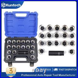 18pcs Land Rover Wheel Locking Nut Key Kit, Anti-theft Lug Removal Socket Tool