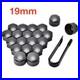 19mm GREY ALLOY WHEEL NUT BOLT COVERS INC LOCKING CAPS FOR ANY CAR