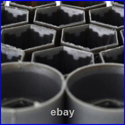 19mm GREY ALLOY WHEEL NUT BOLT COVERS INC LOCKING CAPS FOR ANY CAR