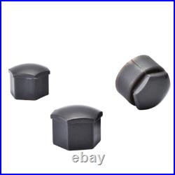 19mm GREY ALLOY WHEEL NUT BOLT COVERS INC LOCKING CAPS FOR ANY CAR