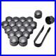 19mm Gloss Grey Wheel Nut & Bolt Covers Inc Locking Caps Fits Any Car
