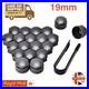 19mm Grey Nut Caps + 4x Locking Wheel Nut Covers + Removal Tool Audi BMW