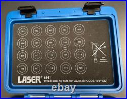1 X Laser Locking Wheel Nut Key Set Vauxhall / Opel 20 Pc 6861 Free Uk P&p