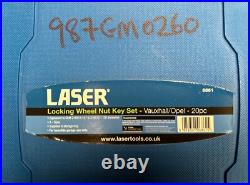 1 X Laser Locking Wheel Nut Key Set Vauxhall / Opel 20 Pc 6861 Free Uk P&p 1 X Laser Locking Wheel Nut Key Set Vauxhall / Opel 20 Pc 6861 Free Uk P&p