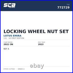 2022 On Mk1 Lotus Emira Locking Wheel Nut Set