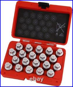 20pc Locking Wheel Nut Socket Set for Vauxhall Opel GM