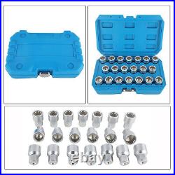 20pcs Master Locking Wheel Lug Nut Key Socket Set Removal Tool Kit for Porsche