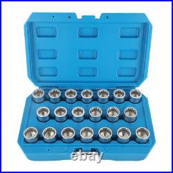 20pcs Master Locking Wheel Lug Nut Key Socket Set Removal Tool Kit for Porsche