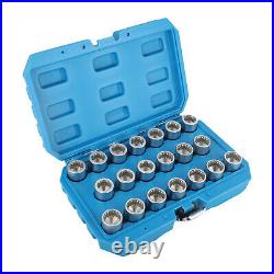 20pcs Master Locking Wheel Lug Nut Key Socket Set Removal Tool Kit for Porsche
