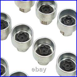 20pcs Wheel Lock Lug Nut Socket High Strength Anti Theft Removal Tool For Cars