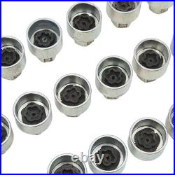 20pcs Wheel Lock Lug Nut Socket High Strength Anti Theft Removal Tool For Cars