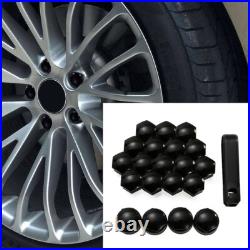 20x 17MM Genuine AUDI Alloy Wheel Bolt Nut Caps Covers with Removal Tool Black UK