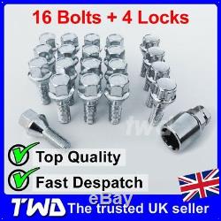 20x ALLOY WHEEL BOLTS & LOCKS FOR BMW X3 (E83) 2003-10 M14x1.5 LUG NUTS Z4b