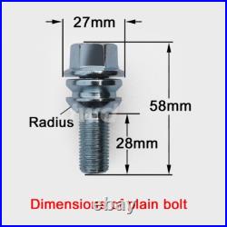 20x ALLOY WHEEL BOLTS + LOCKS FOR PORSCHE BOXSTER NUTS 986 987 981 718 LUG STUD