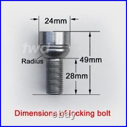 20x ALLOY WHEEL BOLTS + LOCKS FOR PORSCHE BOXSTER NUTS 986 987 981 718 LUG STUD
