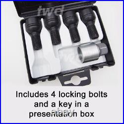20x BLACK WHEEL BOLTS & LOCKS PORSCHE BOXSTER 986 987 ALLOY STUD NUTS 20Fe