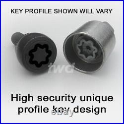 20x BLACK WHEEL BOLTS & LOCKS PORSCHE BOXSTER 986 987 ALLOY STUD NUTS 20Fe