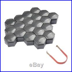 20x Grey Tyres Wheel Nut Caps Bolts Locking Covers 22mm for Vauxhall Insignia