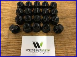 20x M14x1.5 BLACK Wheel Stud & TAPER Nut Conversion Kit 75mm & LOCKING NUTS