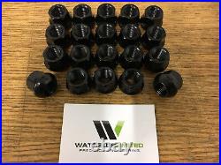 20x M14x1.5 BLACK Wheel Stud & TAPER Nut Conversion Kit 82mm & LOCKING NUTS