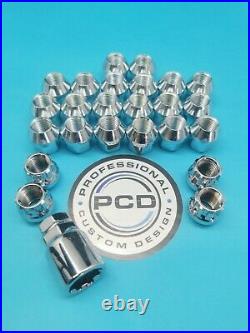 20x M14x1.5 CHROME Wheel Stud & Nut Conversion Kit 68mm Length AND LOCKING NUTS