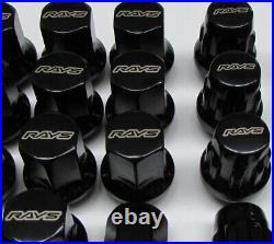 20x Rays 17HEX Wheel Lug Nuts Lock Nut 31mm for 5H Black M12xP1.25 from Japan