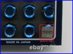 20x Rays Wheel Lug Nuts Dura Lock Nut Set 42mm for 5H Blue M12xP1.25 (12x1.25)