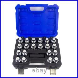 21PCS Tire Wheel Lock Anti-Theft Screw Lug Nut Removal Key Socket For Audi
