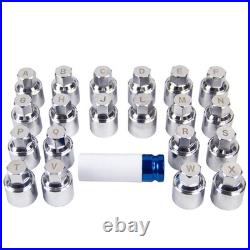 21PCS Tire Wheel Lock Anti-Theft Screw Lug Nut Removal Key Socket For Audi